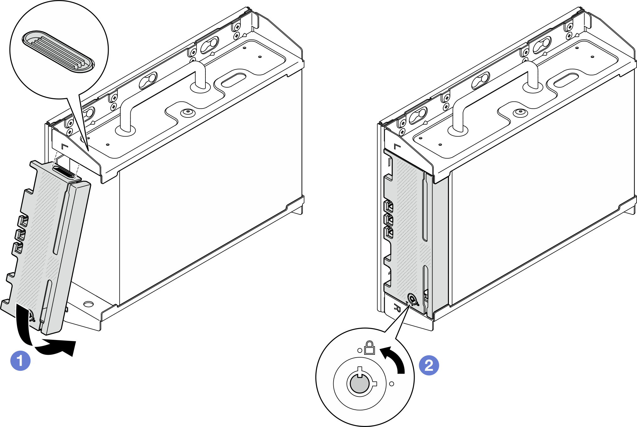 Installing the security bezel