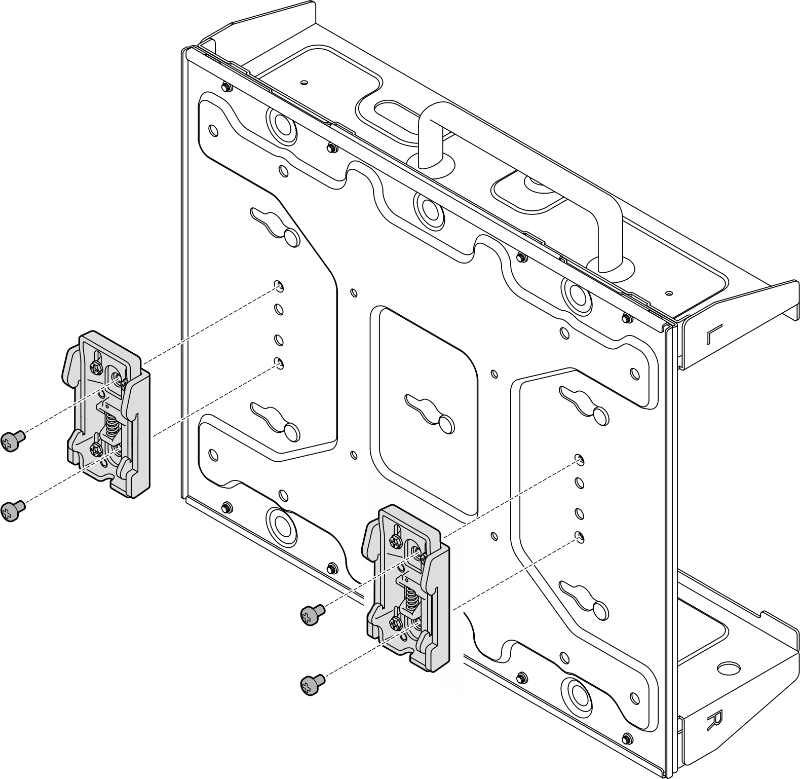 Installing the DIN rail clips