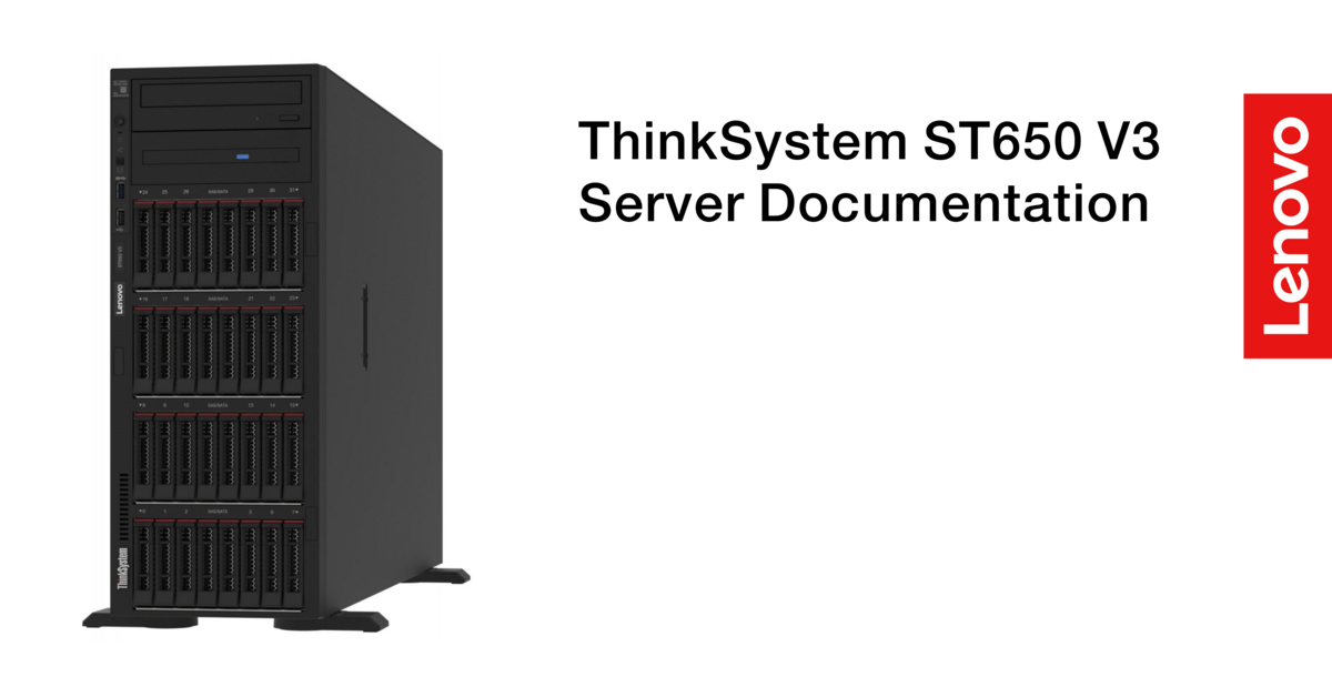 Thinksystem St V Lenovo Docs