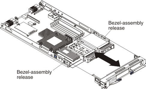 Graphic illustrating installing the bezel assembly