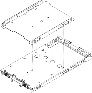 Graphic illustrating alignment of the scalability tray.