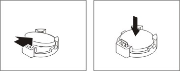 Graphic showing battery installation.