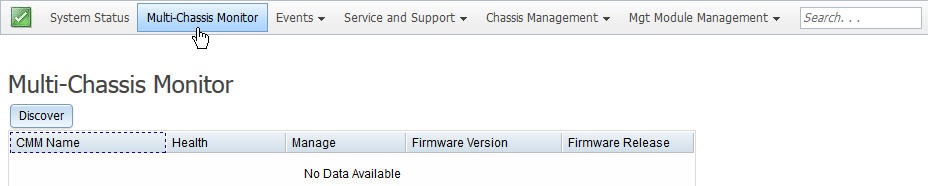 Graphic showing the Multi-Chassis Monitor page