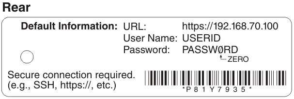 Example illustration of the rear view of the CMM network access tag.