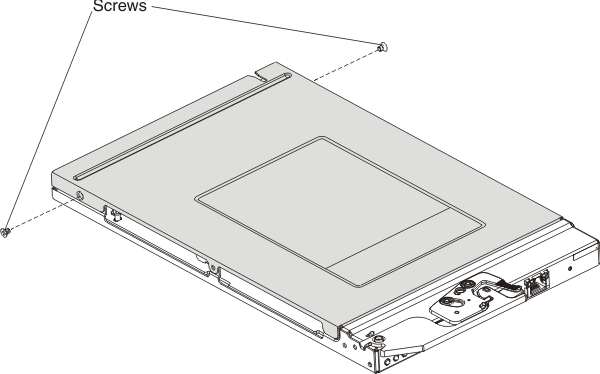 Graphic showing CMM cover screws.