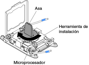 Ajuste de la palanca de la herramienta de instalación