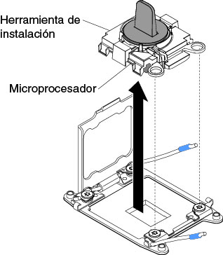 Extracción de la herramienta de instalación