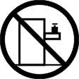 Illustration d'un avertissement sur le risque de placer un objet sur le haut de périphériques montés en armoire