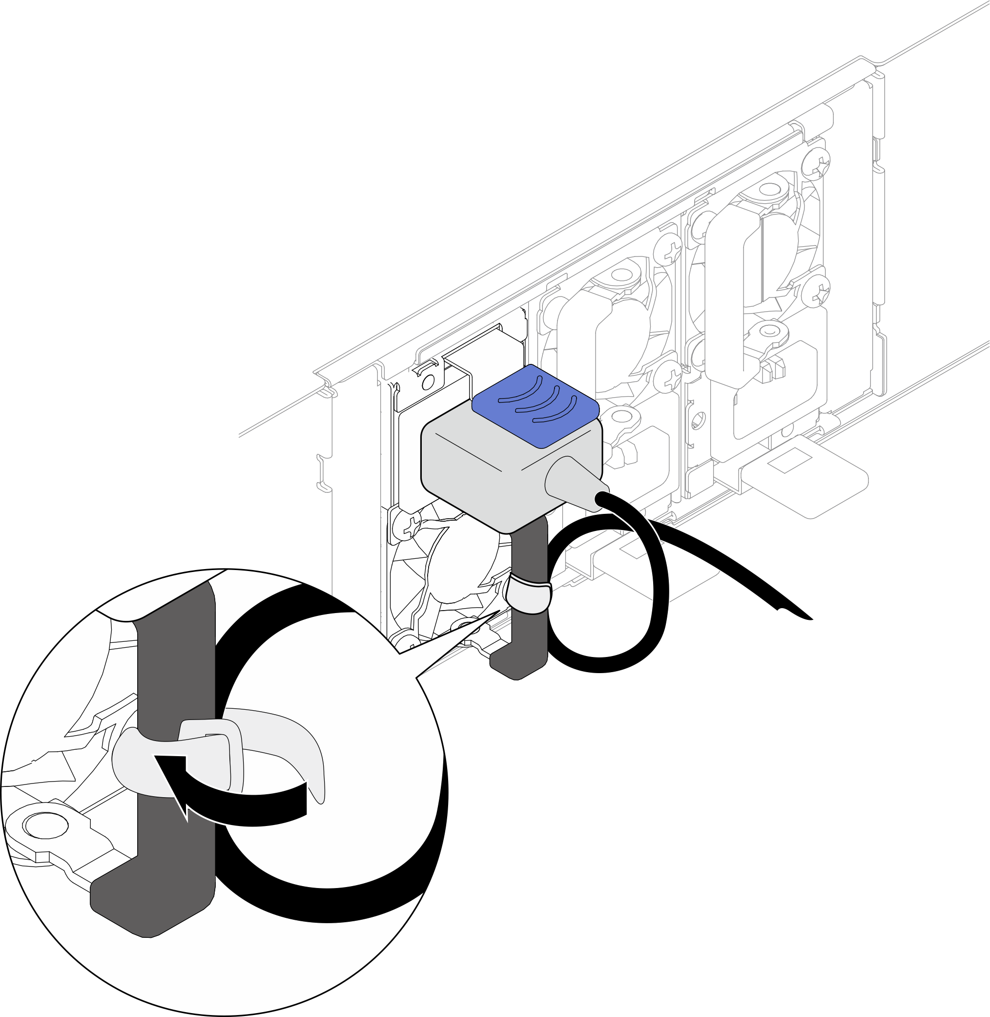 Routing and tying power cord