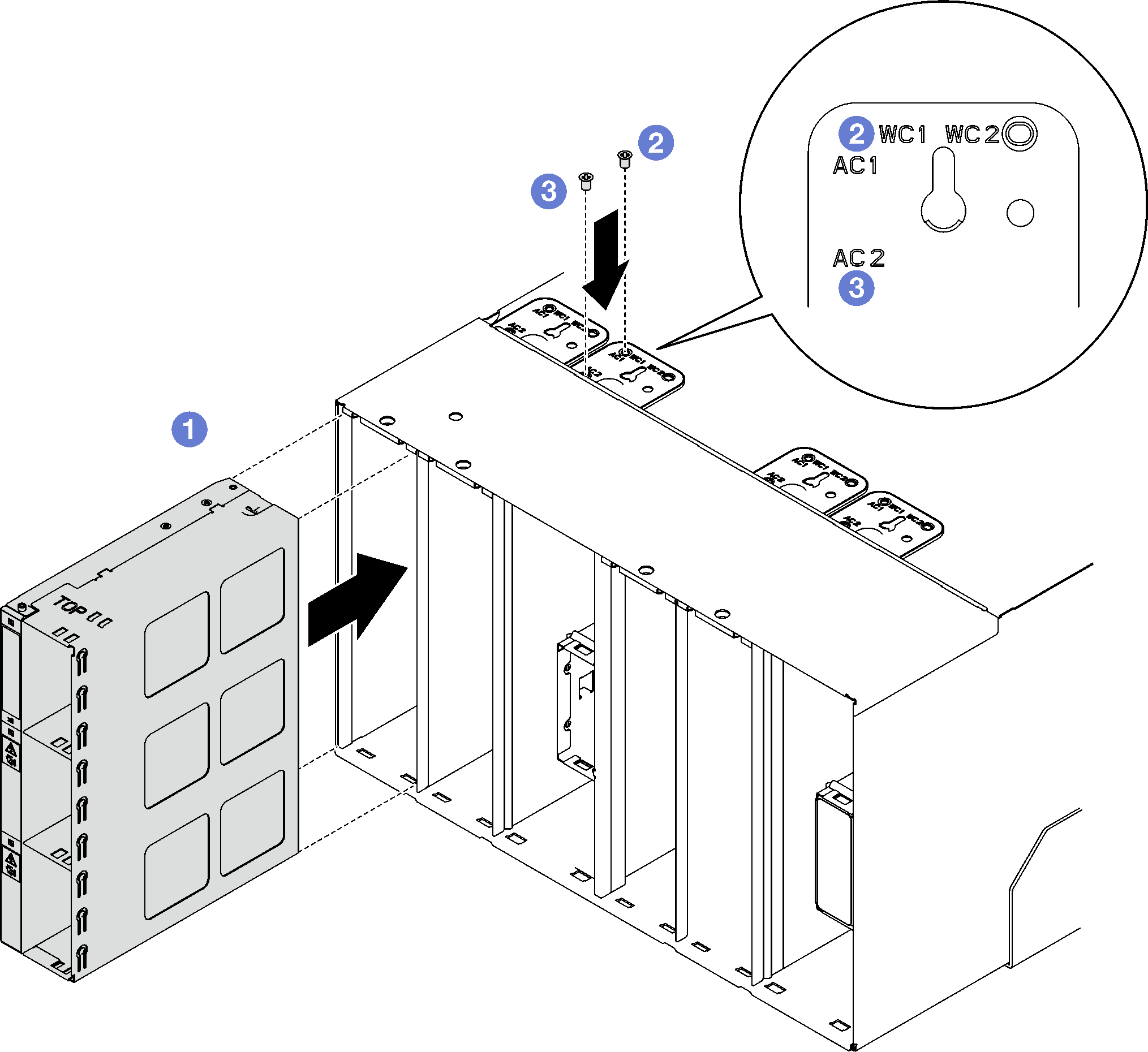 PSU cage installation