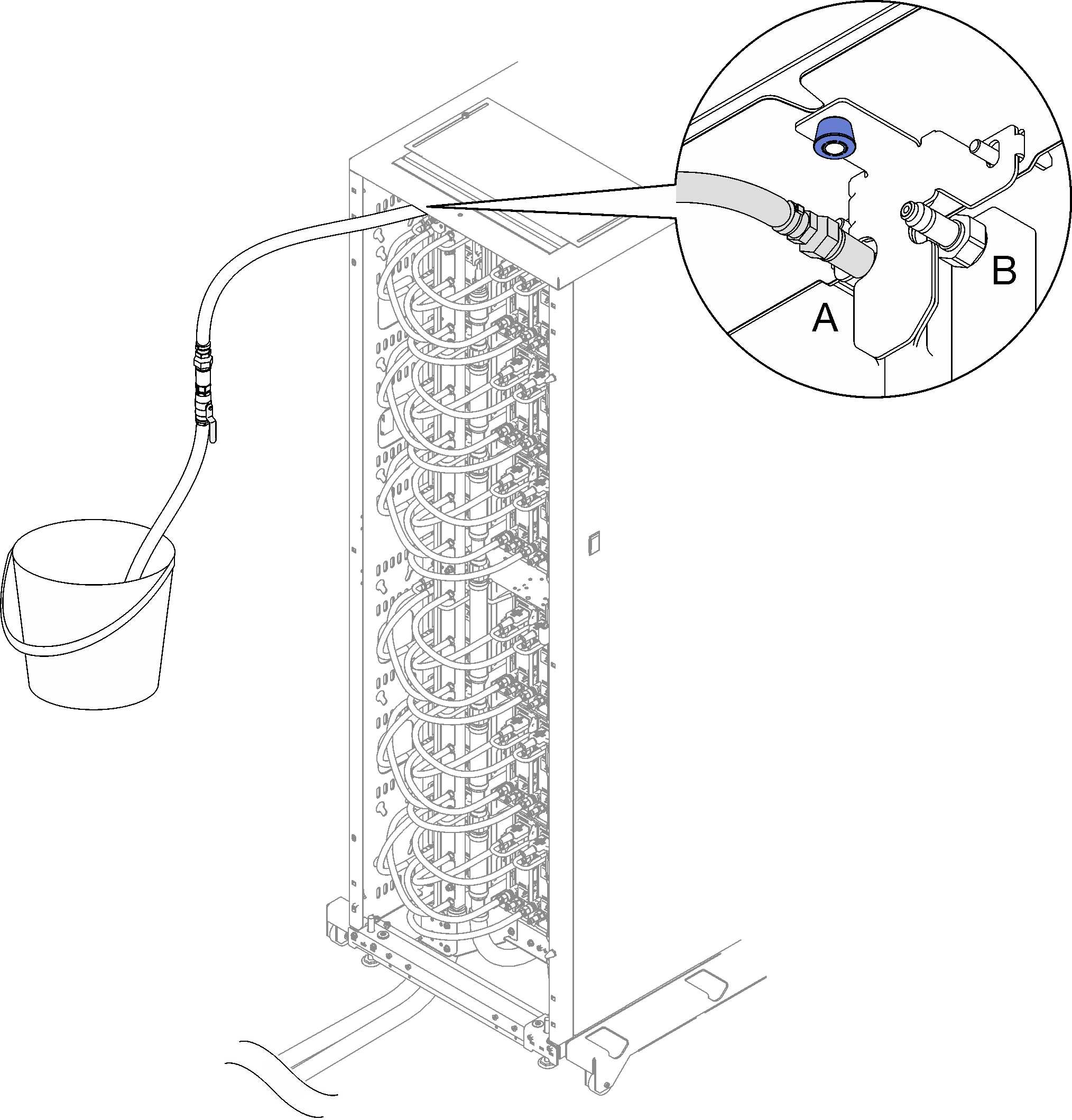 Hose assembly to top quick connect