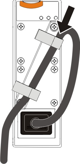 Illustration showing how to remove excess cable