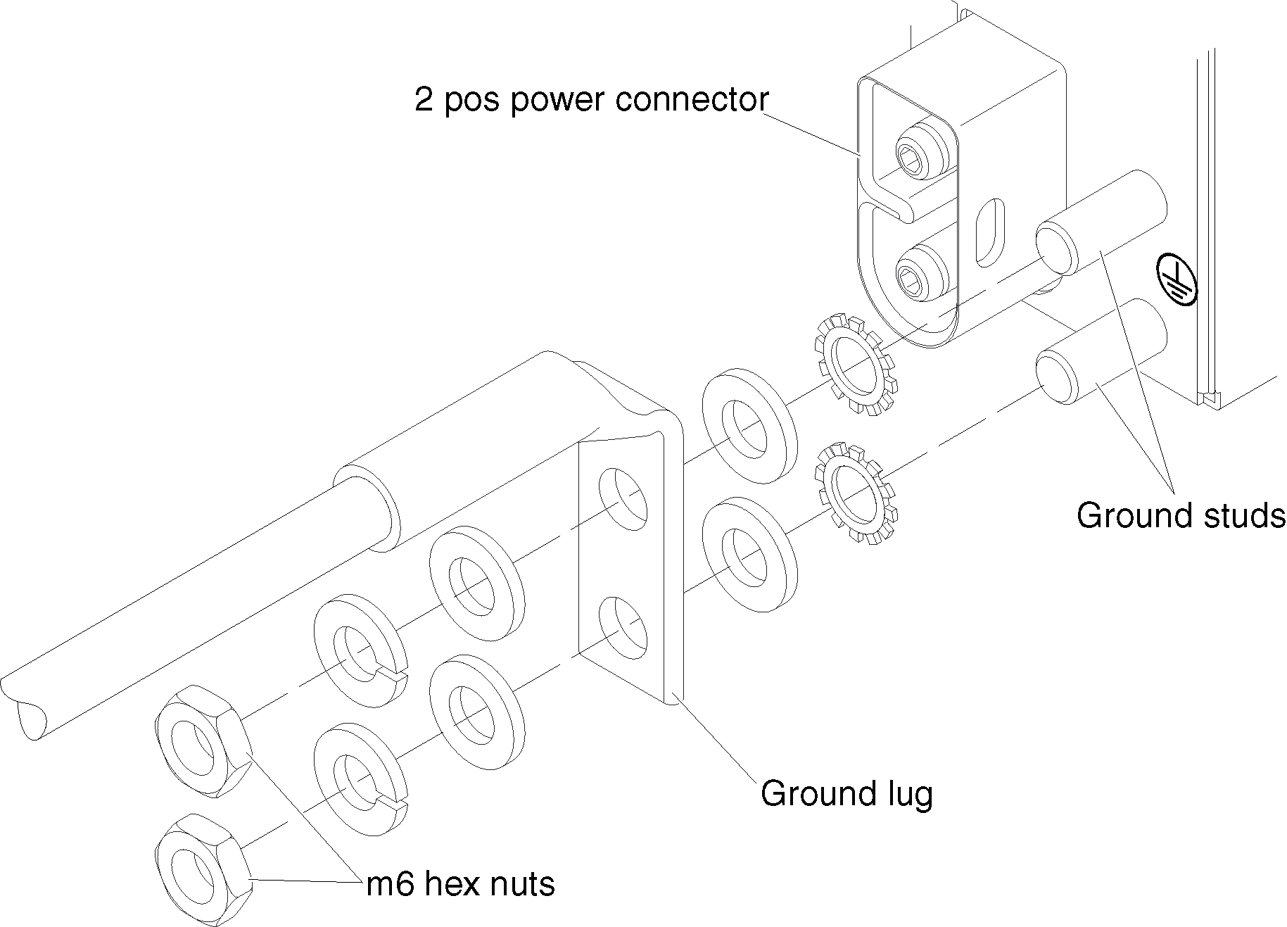 Illustration showing how to remove the ground cable