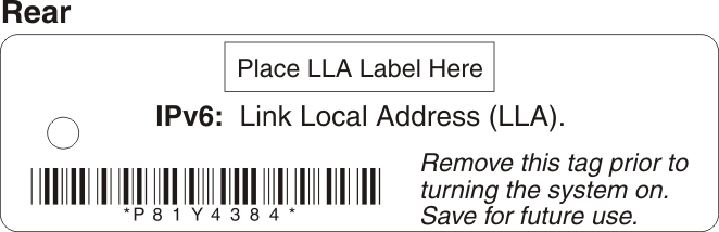 Graphic illustrating the network access tag (rear)