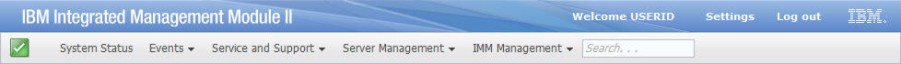 IMM web interface title bar