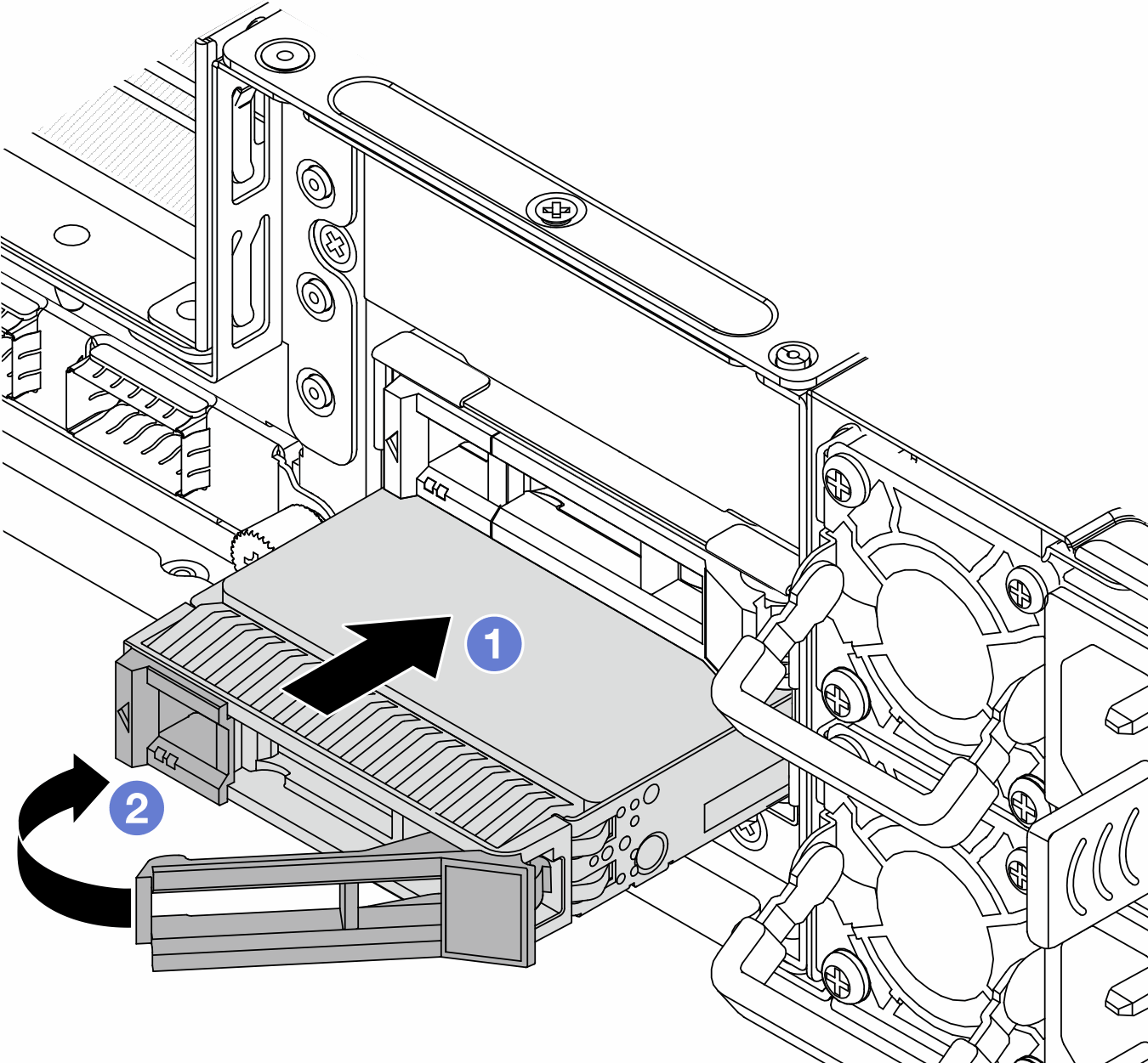 Hot-swap drive installation