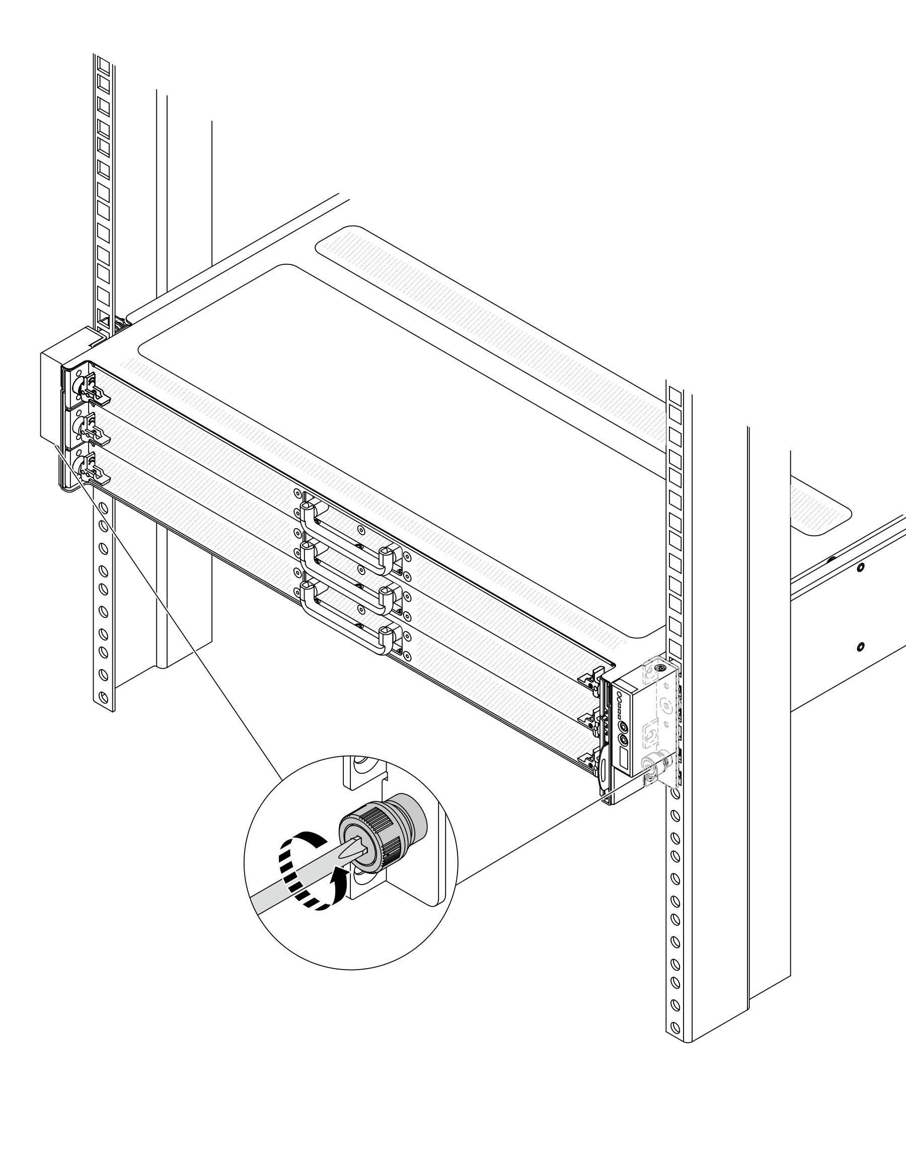 Disengage server from the rack