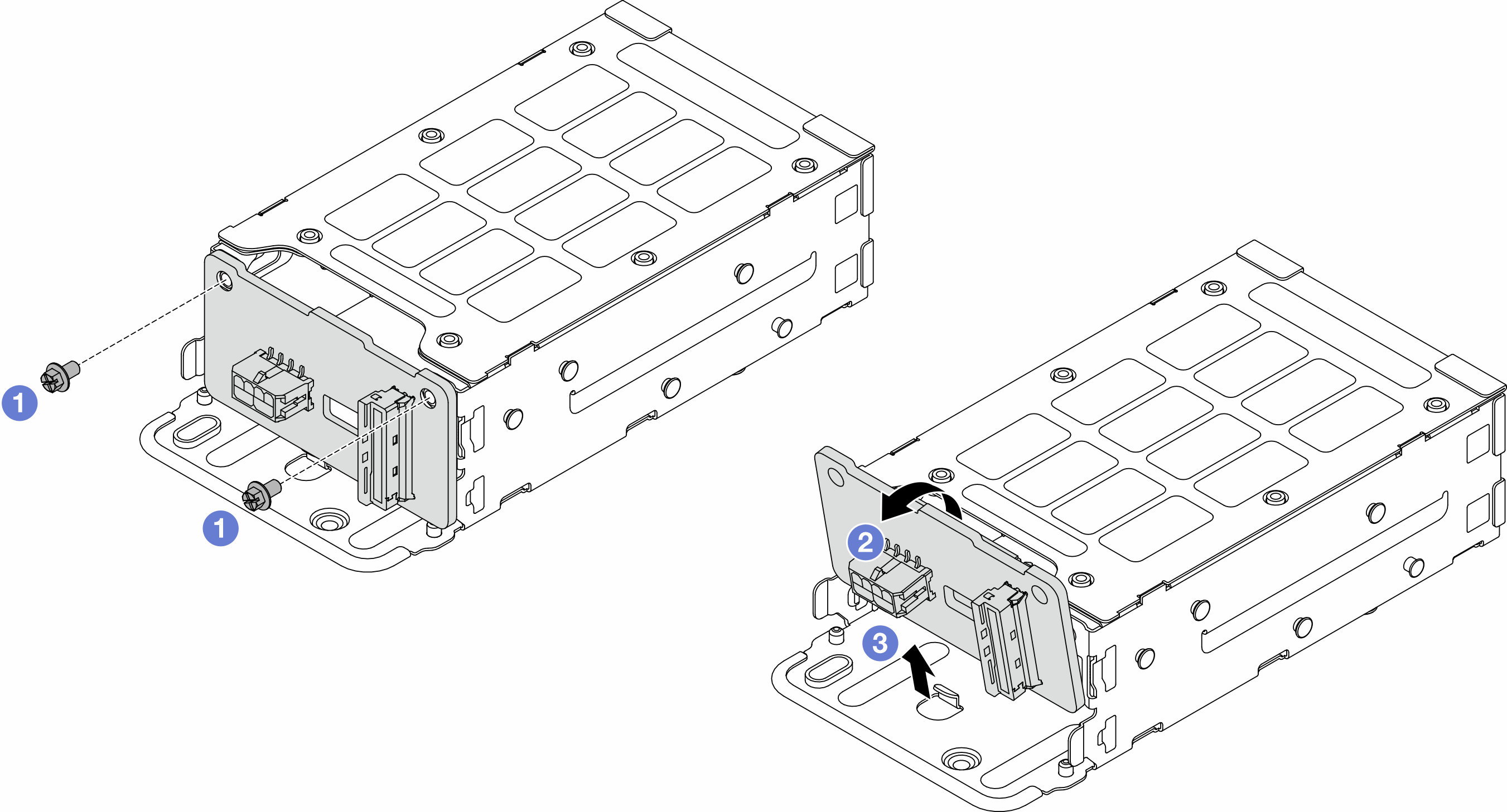 2.5-inch rear drive backplane removal