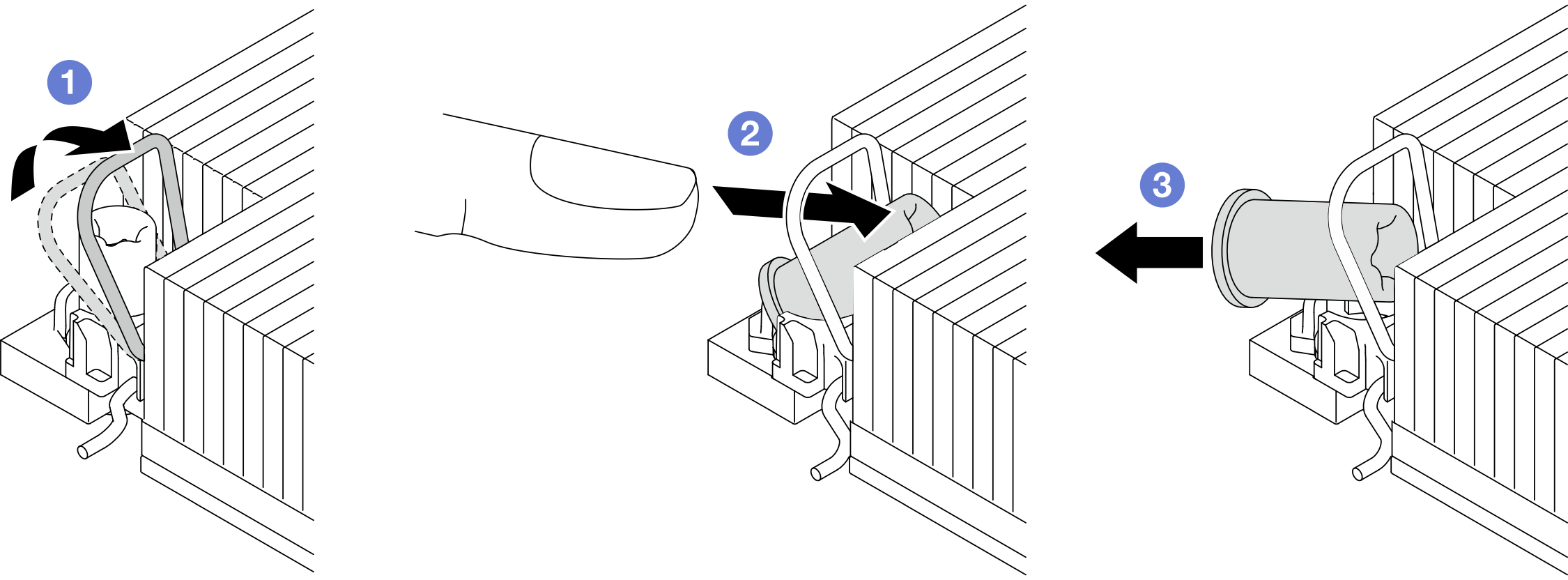 Removing a Torx T30 nut from the heat sink