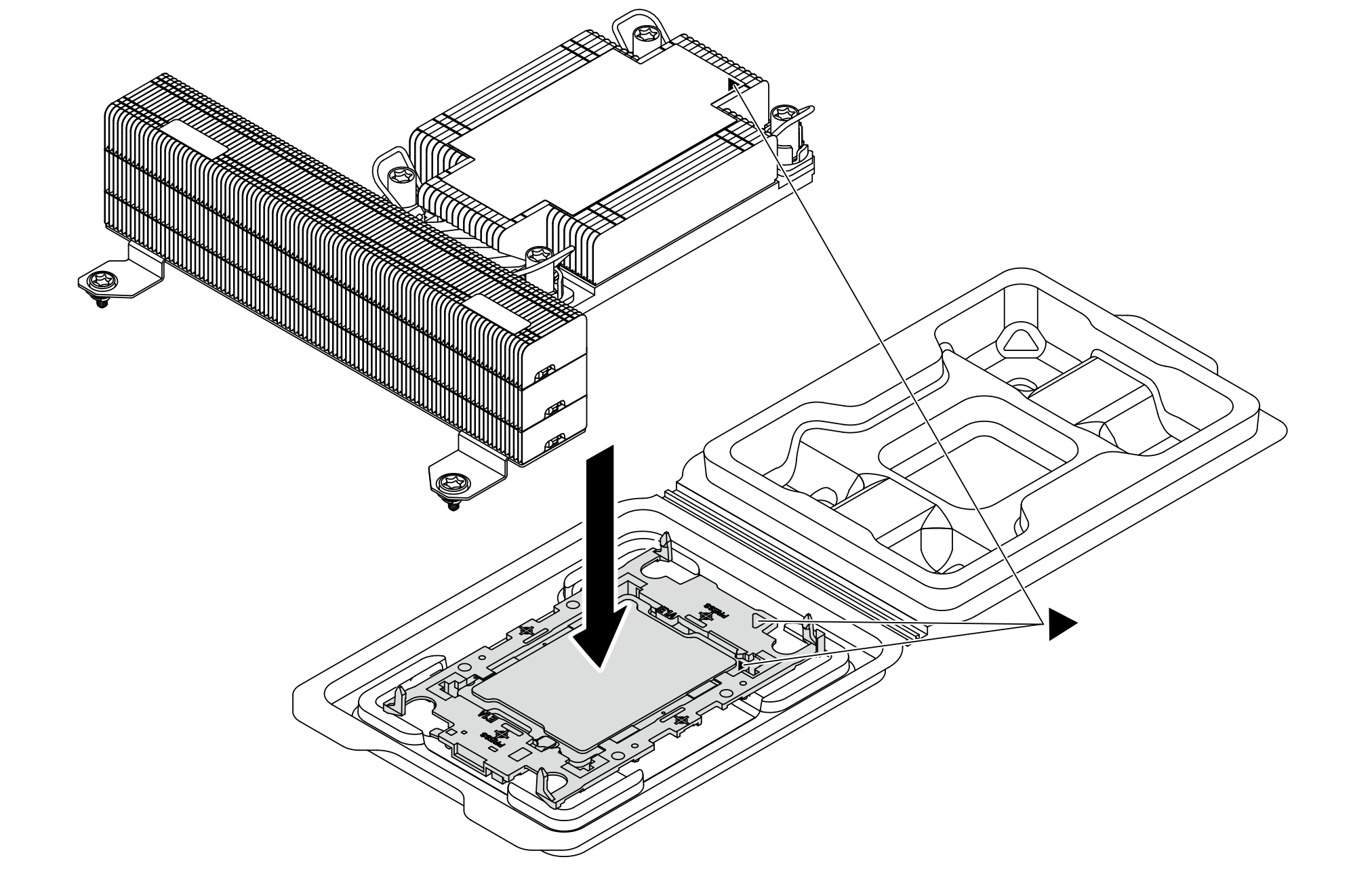 Assembling the PHM with processor in shipping tray