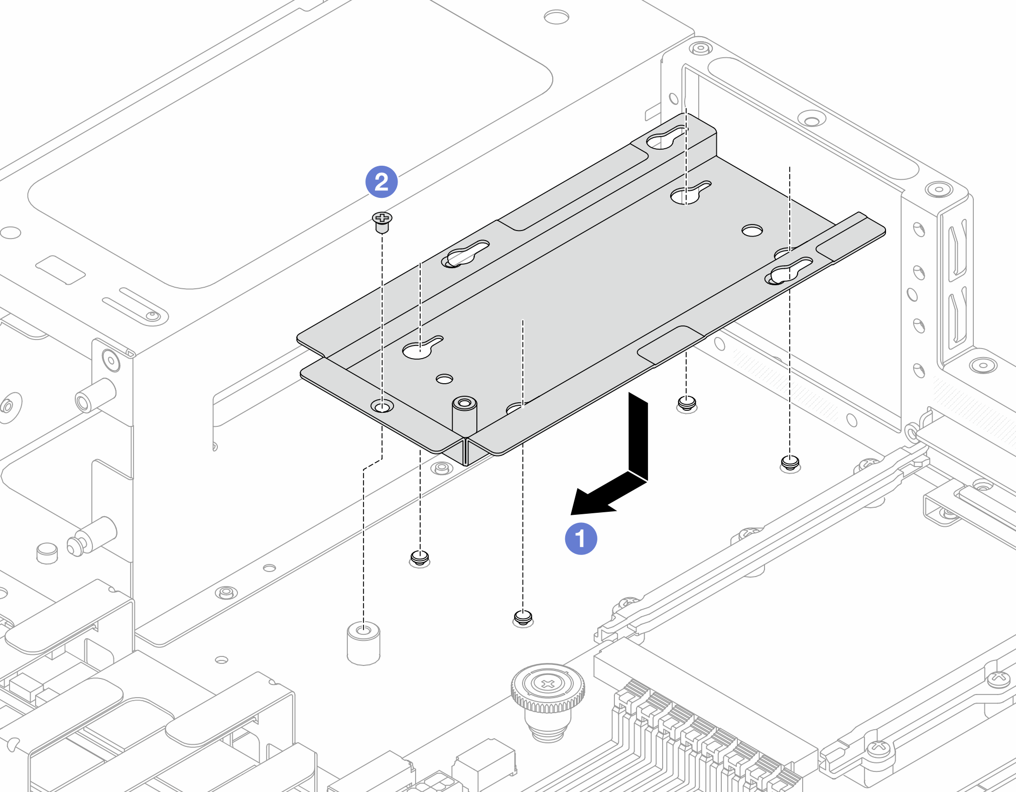 Drive cage holder installation