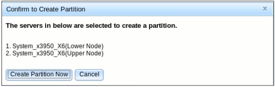 confirmation window to create partition