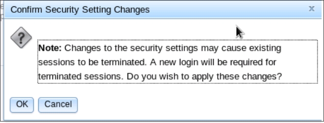 confirm security setting