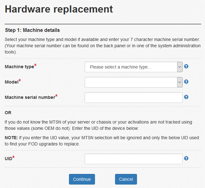 Hardware replacement option