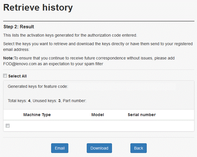 Retrieve history using an authorization code