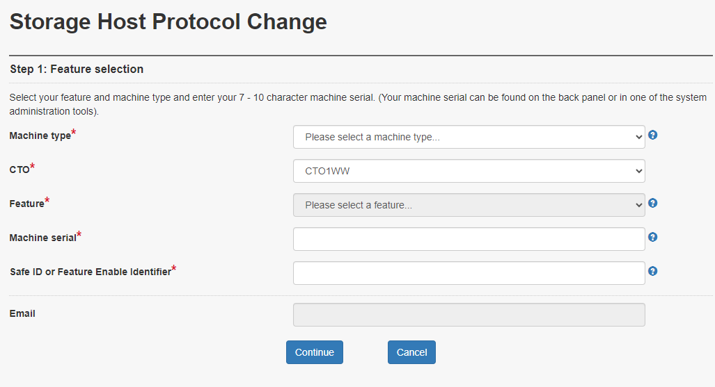 Storage host protocol change