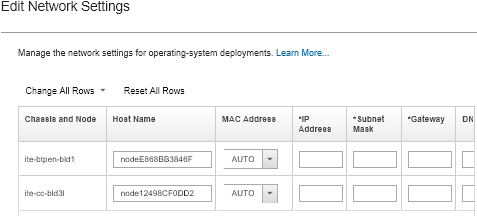 Illustrates the Edit Network Settings dialog for the selected servers.