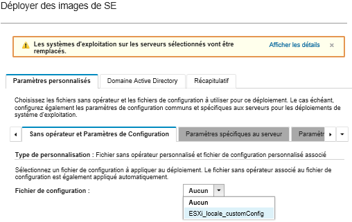 Illustration de l'écran de configuration initiale de VMware ESXi