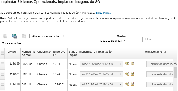 Ilustra os campos na página Implantar imagens de SO.