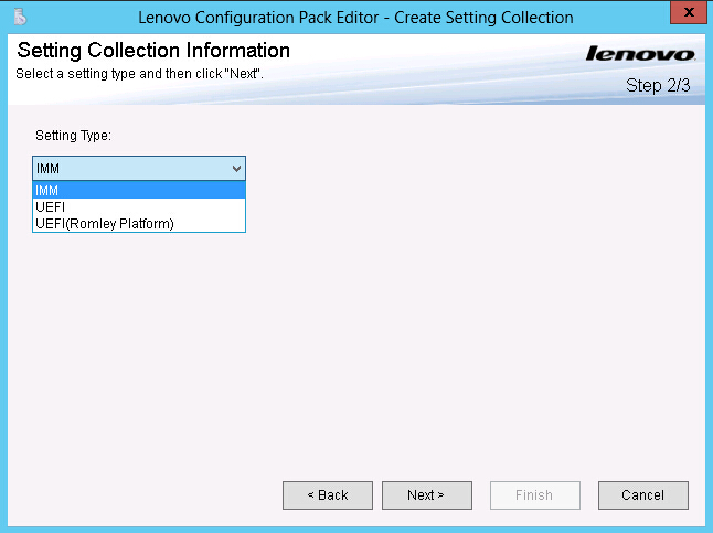 Setting Collection Information page