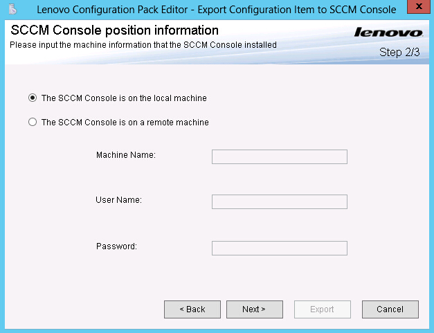 SCCM Console position information page