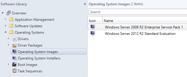 Adición de imágenes del sistema operativo
