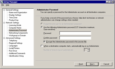 Ventana Setup Manager: Administrator Password (Administrador de instalación: Contraseña de administrador)