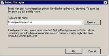 Setup Manager（安装管理器）：Path and file name（路径和文件名）