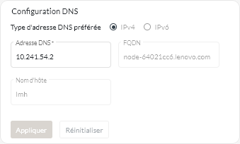 Carte Configuration DNS