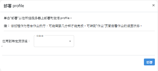 “部署 Profile”卡