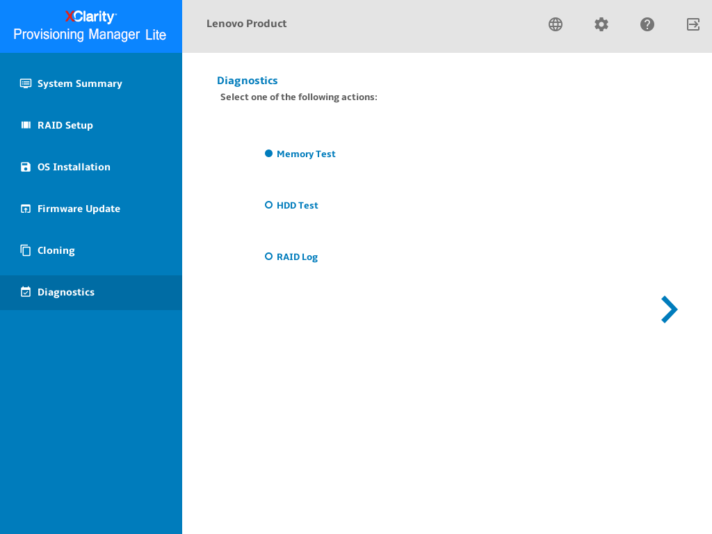 Diagnostics interface