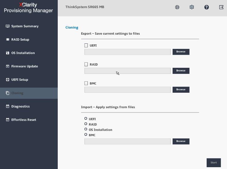 Cloning interface