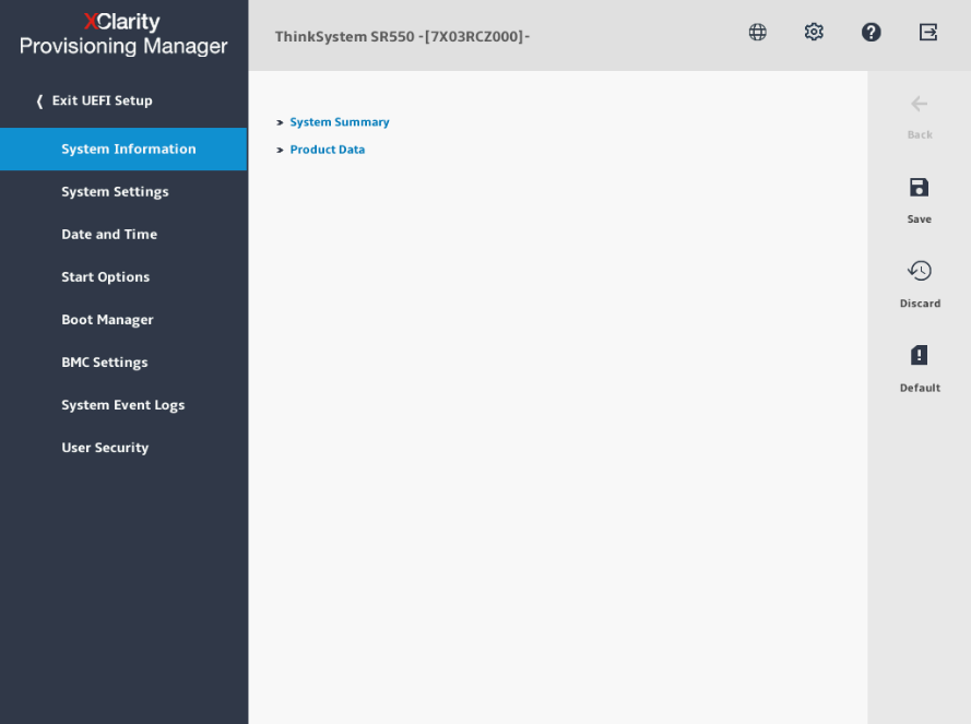 UEFI Setup interface