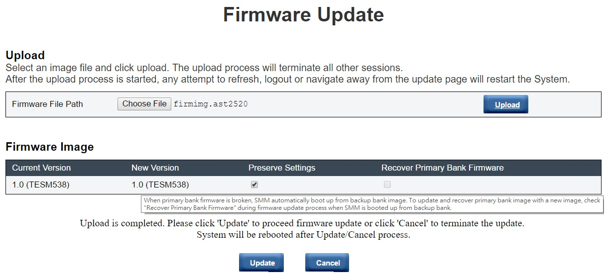 SMM firmware Update