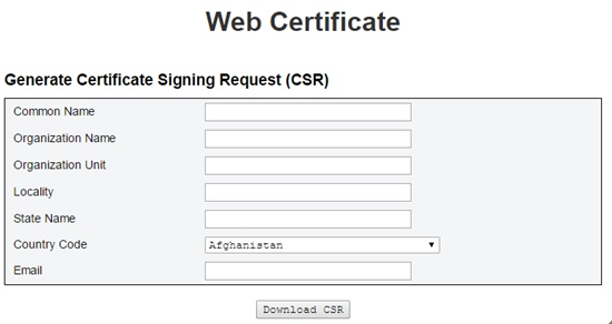 Generate Certificate Signing Request (CSR)