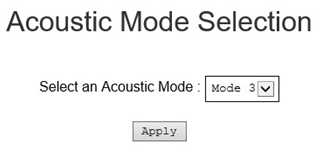 Acoustic Mode Selection