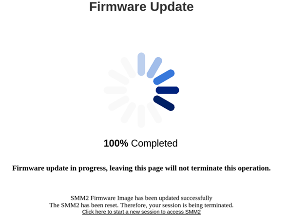 SMM2 Firmware Update completed
