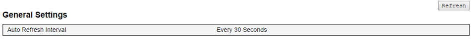 General Settings — Refresh