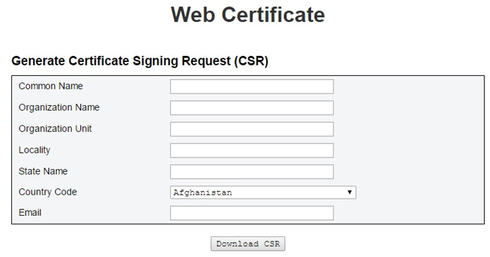Generate CSR (Certificate Signing Request)