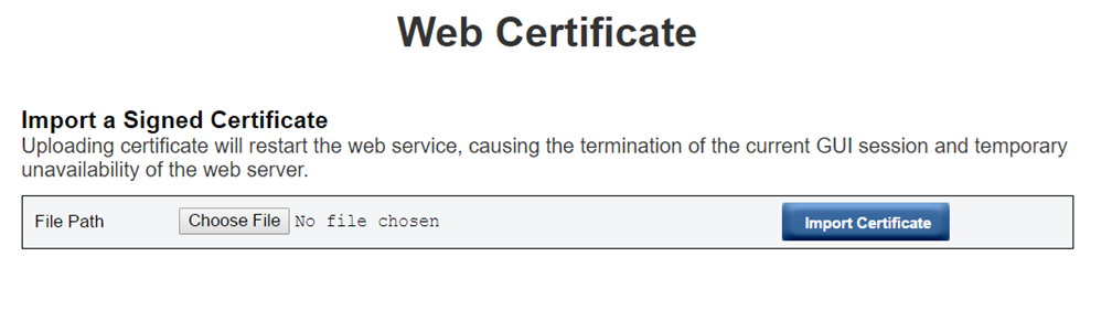 Import a Signed Certificate